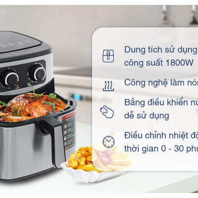 Nồi chiên không dầu Sunhouse SHD4035 9 lít - Hàng chính hãng