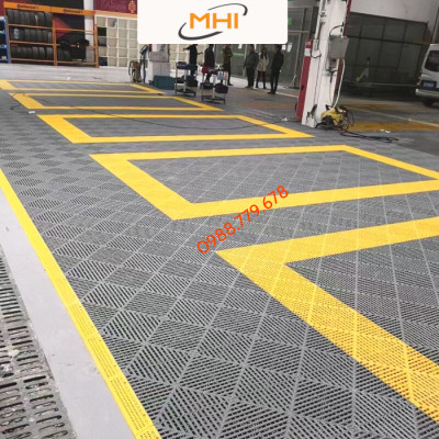[Hàng dày 2.5 cm] Tấm lót sàn gara ô tô / trung tâm chăm sóc xe ô tô, khu vực rửa xe ô tô