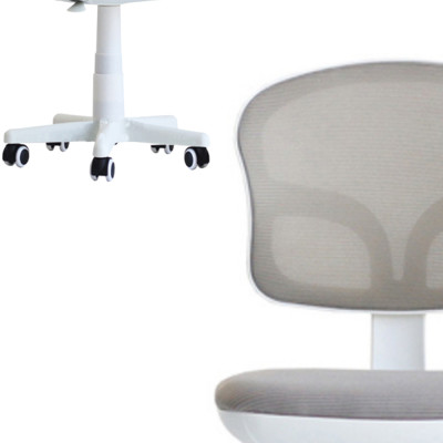 Ghế xoay học sinh tăng giảm chiều cao lưng lưới nệm vải màu xám CE1004-M Nội thất Capta Ghế ngồi học bài đúng tư thế cho trẻ Study Chairs For Children