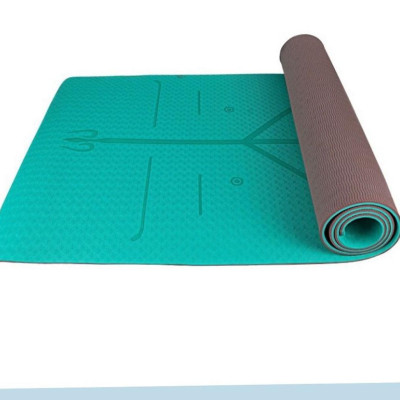 Thảm Tập Yoga Định Tuyến TPE 2 Lớp Cao Su Non + Bao Đựng Và Dây Buộc Thảm Tập Yoga - Rèn Luyện Sức Khoẻ