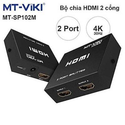 Bộ chia HDMI splitter V1.4 2 port 4K30Hz 3D MT-VIKI MT-SP102M. HÀNG CHÍNH HÃNG MT VIKI !!! 