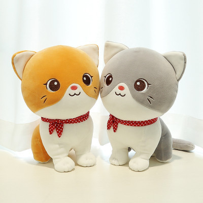 Gấu bông mèo đeo khăn dễ thương siêu mềm mịn (25cm) mẫu mới siêu hot, vải miniso 4 chiều êm ái mát mịn, hàng xịn cao cấp loại 1 an toàn cho trẻ nhỏ