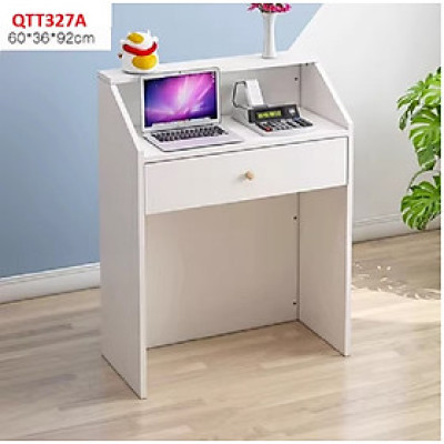 Quầy lễ tân công ty, quầy thu ngân, bàn dịch vụ thương mại đơn giản và hiện đại QTT327A - Nội thất lắp ráp Viễn Đông Adv