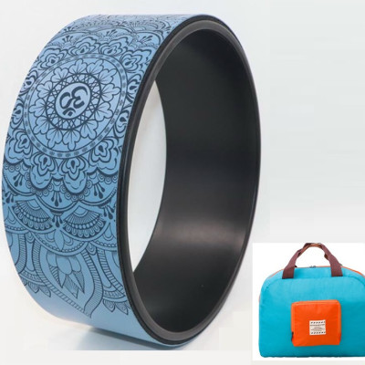 Vòng tập yoga 33 * 14 cm PU (Tặng Kèm túi đựng vòng) khung nhựa ABS chịu lực 300 kg bọc cao su Pu in hoa văn chống trơn trượt 100%