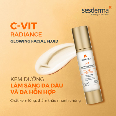 Kem dưỡng chống oxy hóa Sesderma C-Vit Radiance cho da dầu và da hỗn hợp 50ml