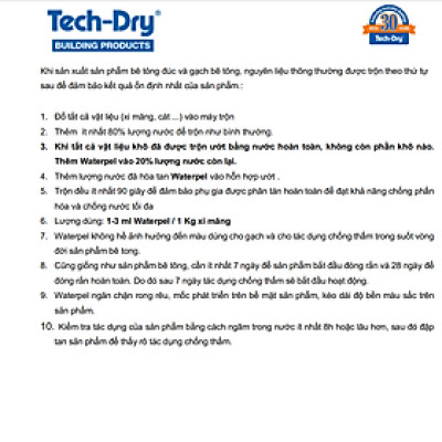 WaterPel hóa chất chống thấm vĩnh cửu - 1lit