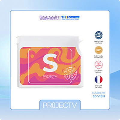 Thực Phẩm Sức Khỏe S Classic Hit - Hệ Tiêu Hoá Khỏe Mạnh - PROJECT V - Hộp 30 Viên - Xuất xứ Pháp, Hàng Chính Hãng
