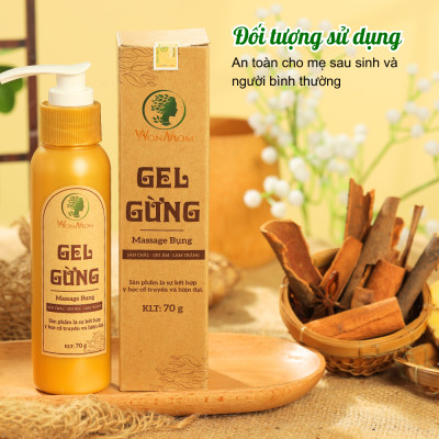 Combo 1 gel gừng giảm eo + 1 hộp thảo mộc vệ sinh cho mẹ Wonmom
