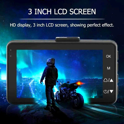 Camera Hành Trình Xe Máy 2 Mắt FHD 1080P MH IPS 3.0 Inch IP68/Night Vision/32GB - Ghi Hình Cùng Lúc Trước Và Sau Xe