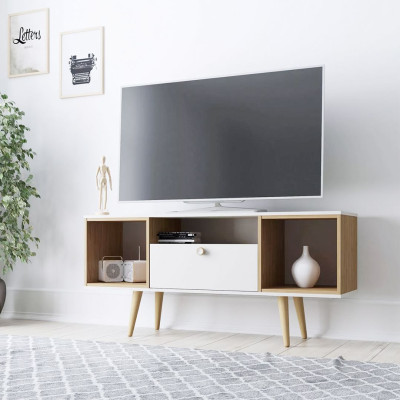 Kệ tivi gỗ công nghiệp phòng ngủ gia đình SMLIFE Tamaki