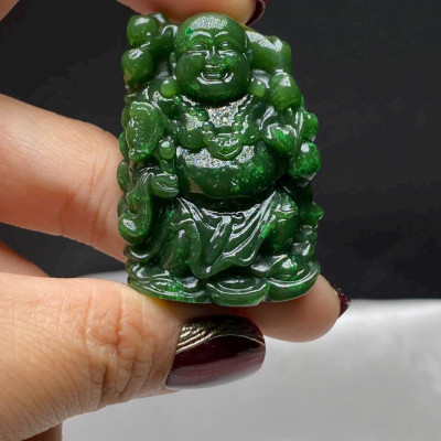 Mặt dây chuyền ngọc bích, mặt dây chuyền phật di lặc|phongthuygiaphat