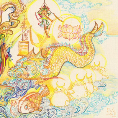 Tranh in nghệ thuật "Nghệ Nhân Lồng Đèn"