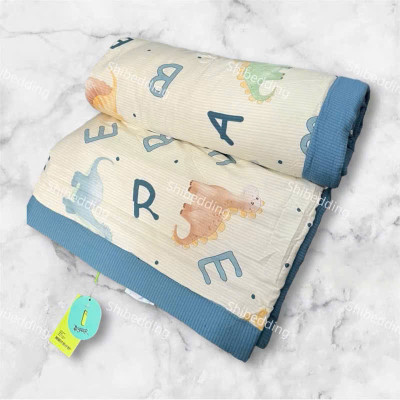 Chăn Đũi Cotton Nhăn Nhập Khẩu Cao Cấp - Chăn Mùa Hè Thoáng Mát, Mềm Mại, Đầy Đủ Tem Mác KT 2x2m3 - HÀNG CHÍNH HÃNG MINIIN
