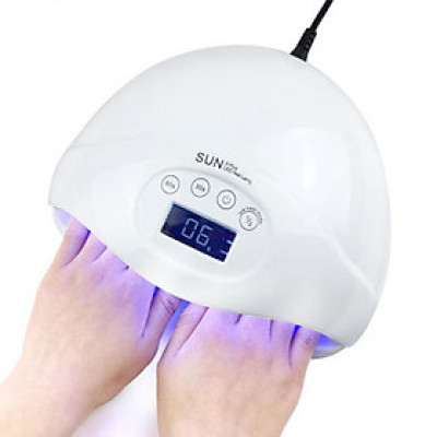 Máy hơ gel Sun 5 uv led 48w 24 bóng nhanh khô sơn gel, máy hơ gel mini , hơ móng tay mini - hàng nhập khẩu