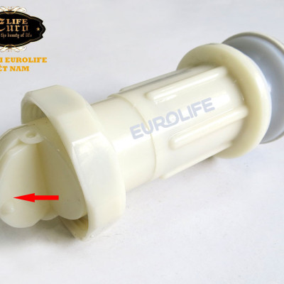 Bộ xả lavabo Inox ống lò xo nhựa linh hoạt Eurolife EL-BX02 (Trắng)
