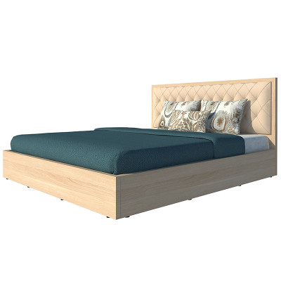 Giường ngủ cao cấp Tundo màu vàng kem 140cm x 200cm