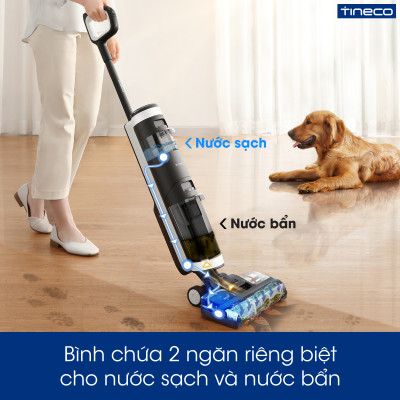 Combo Máy Hút Bụi Lau Nhà Thông Minh Tineco Floor One S3 - Xử Lý Khô & Ướt - Tự Động Vệ Sinh + Trục Lăn + Nước Lau Sàn
