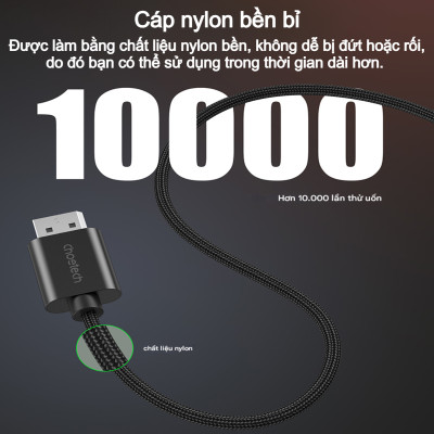 Cáp chuyển DisplayPort (DP) sang HDMI 4K@60Hz Choetech XDH01 - Hàng chính hãng