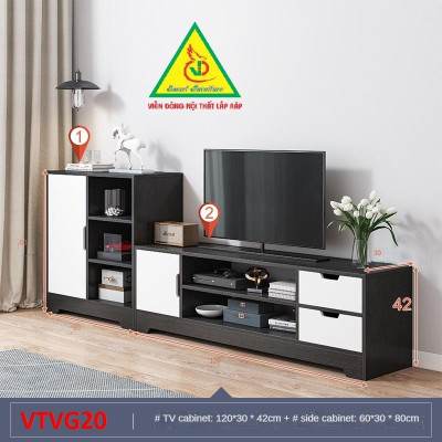 Kệ Ti Vi để sàn Trang Trí VTVG20 - Nội Thất Lắp Ráp Viendong Adv