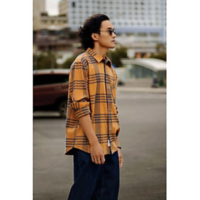 Áo Sơ Mi Nam ROUTINE Flannel Túi Đắp Kẻ sọc Caro Form Regular - 10F23SHL029 | LASTORE MENSWEAR