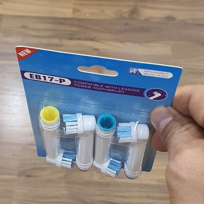 Cho máy Oral B Braun, bộ 4 Đầu Bàn Chải đánh răng điện thay thế MIHOCO EB17-P 