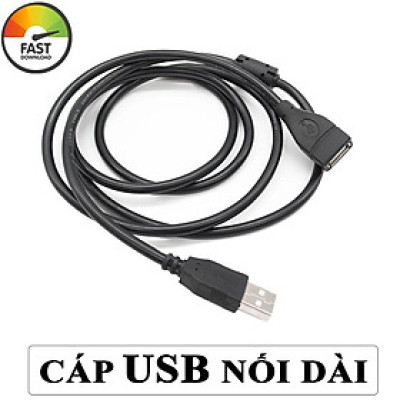 Cáp USB Nối Dài Xịn Có Chống Nhiễu - Cable USB nối dài 1 mét rưỡi, 3 mét, 5 mét dùng cho máy tính - Hàng chính hãng