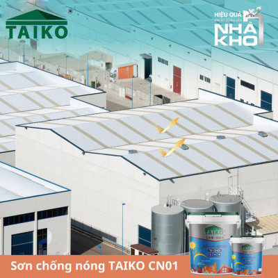 Sơn Chống Nóng, Chống Thấm Taiko CN01- 18Kg - Xử Lý bề mặt tường nhà, mái tôn, kim loại