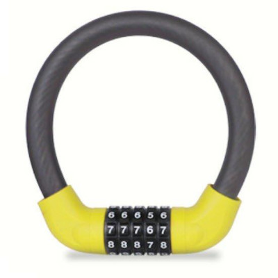 Combo: Khóa dây xe đạp 5 số đổi được mã + tay nắm sừng xe đạp