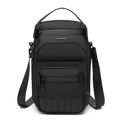 Ozuko Túi Đeo Vai Nhỏ Thời Trang Nam Chống Thấm Nước Ánh Sáng Ngoài Trời Nhiều Túi Sling Túi Đeo Ngang