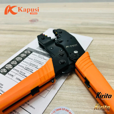 Kềm bấm cos đầu dây cách điện thương hiệu kapusi tools mã k9121 các số 0.5/1/1.5/2.5/4/6/10mm