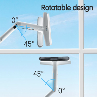Cây Lau Kính Thông Minh Deli 2 Trong 1 - Gạt Nước, Thu Nước Bẩn, Có Thể Tháo Rời, Cán Nhôm Độ Dài Linh Hoạt