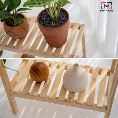 KỆ ĐỰNG GIÀY GỖ 2 TẦNG HÀN QUỐC MÀU GỖ TỰ NHIÊN - BENCH 2F NATURAL SIZE 500
