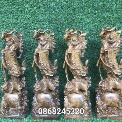 Tượng đạt ma sư tổ gỗ bách xanh thơm phức kt 40×14×8cm 