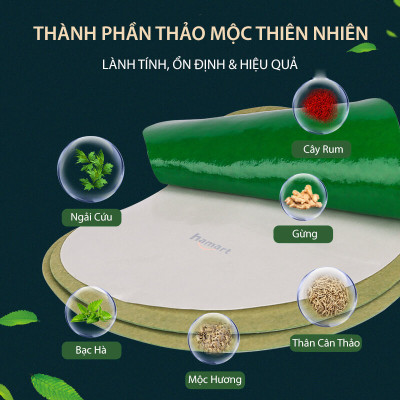 Hộp 5 Miếng Dán Bụng Mỡ Ngải Cứu Giảm Bụng Eo Detox Thải Độc Cơ Thể Hiệu Quả Tiện Lợi