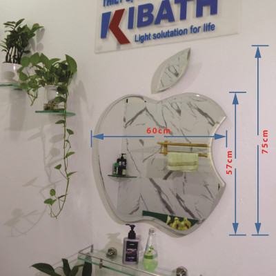 Gương Soi Kibath Hình Trái Táo KT 60x57 cm 