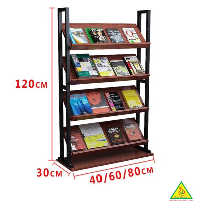 Kệ trưng bày sản phẩm, hàng hóa , kệ trang trí khung sắt mặt gỗ KST417- Nội thất lắp ráp Viễn Đông Adv