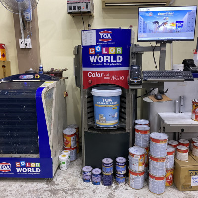 Sơn nước Toa thoải mái lau chùi nội thất màu vàng kem 8792 _5L