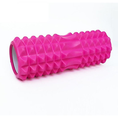 Ống Lăn Tập Yoga Massage Có Gai Nhọn Tam Giác EVA Thư Giãn KT 33x14cm Chất Liệu PVC Đại Nam Sport
