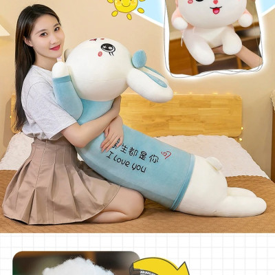 Thú nhồi bông thỏ mặc váy nằm dễ thương - Size từ 60cm đến1m - Quà tặng gấu bông thỏ mặc váy đáng yêu.
