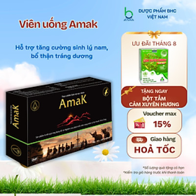Viên Uống AmaK , Thực phẩm chức năng, Tăng Cường Sinh Lý Nam Giới, Hiệu Quả Vượt Trội - 30 viên