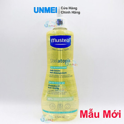 Dầu tắm gội Cho Trẻ Sơ Sinh & Em Bé Da Chàm Thể Tạng Mustela 500ml