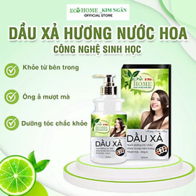 Dầu Xả ECOHOME Kim Ngân Hương Nước Hoa Công Nghệ Sinh Học, Nuôi Dưỡng Tóc Chắc Khỏe Bên Trong 500ml