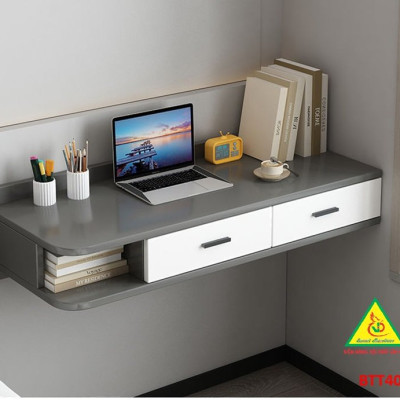 Bàn làm việc, bàn trang điểm treo tường bằng gỗ  BTT401 - Nội thất lắp ráp Viendong Adv
