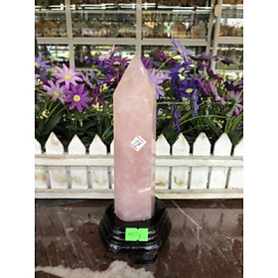 Trụ đá phong thủy trấn trạch đá thạch anh hồng