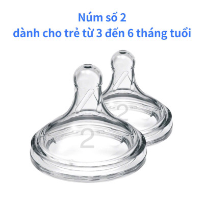 Hộp 2 núm ty thay thế bình sữa Dr.Brown