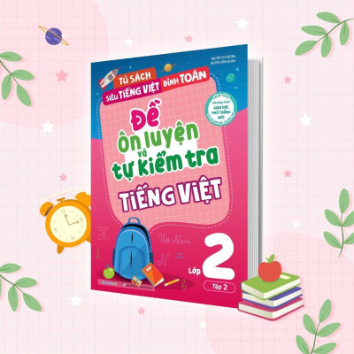 Sách - Đề Ôn Luyện Và Tự Kiểm Tra Toán + Tiếng Việt Lớp 2 - Combo 4 Cuốn - Megabook