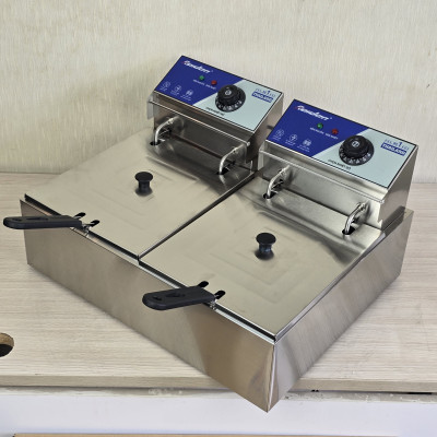 Bếp chiên nhúng ngập dầu Raiden RD1206 6L đôi (tổng 12L) - Chiên gà rán, khoai tây, cá viên, chuối chiên...- Hàng chính hãng