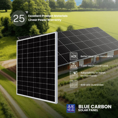 Tấm pin năng lượng mặt trời 150w - Chính hãng Blue Carbon - Hàng loại A
