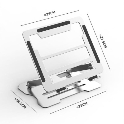 Giá Đỡ kim loại cho laptop máy tính bảng hỗ trợ tản nhiệt và điều chỉnh độ cao góc máy hàng nhập khẩu