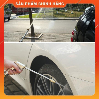 ️ Bộ dây vòi xịt nước rửa xe, tưới cây , tăng áp 3 lần, loại 15m 206701-2 đầu đồng, cút đồng+ mở chai